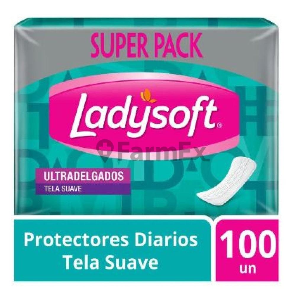 Ladysoft protectores diarios "Ultradelgados tela suave" x 100 unidades Softys